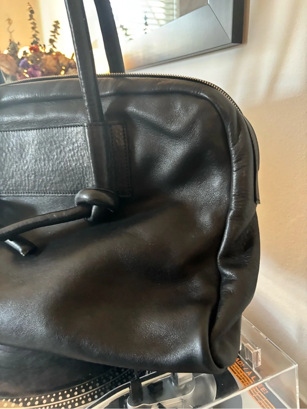 Mecha Mendez Litoral Bag -  Black Travel/Work Zippered Tote - Unique Design